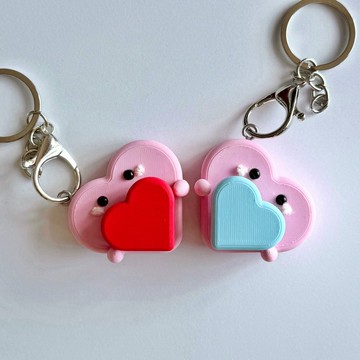 The lilHeart 愛心按鍵鎖匙扣  / 療癒 | 減壓 | 3D打印 /