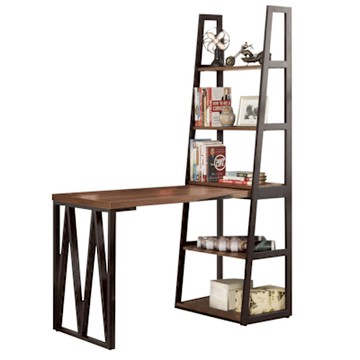 文創集 華爾4.1尺開放多格書桌架組合(二色可選)-122x64x180cm免組