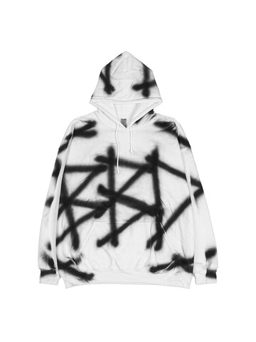 Sprayed Handcrafted Custom Hoodie [Beige]