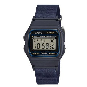 CASIO 卡西歐 輕薄 電子錶 學生錶 防水帆布錶帶 F-91WF-2A