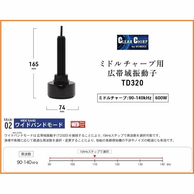 在庫あり HDX-8C 600W 振動子 TD320 インナーハル IH01付 クリア 