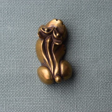 古玩雜項黃貔貅掛墜仿古做舊款制作精美純銅實心銅器收藏特1入