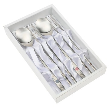 Table Art 珍妮佛玫瑰 雙人湯筷組  1組  湯匙 + 筷子  藍玫瑰+紅玫瑰