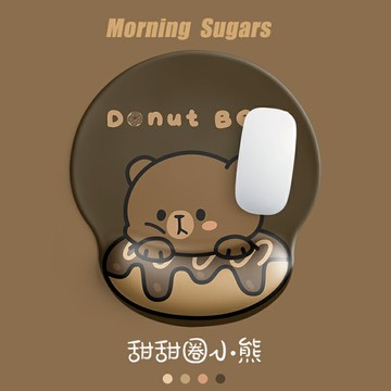 滑鼠墊 原創甜甜圈小熊卡通可愛滑鼠墊護腕滑鼠墊軟墊子手腕托護女生男生