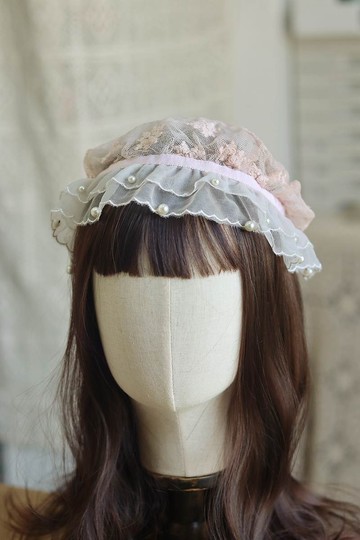 復古蕾絲網紗新娘帽手作帽蕾絲帽