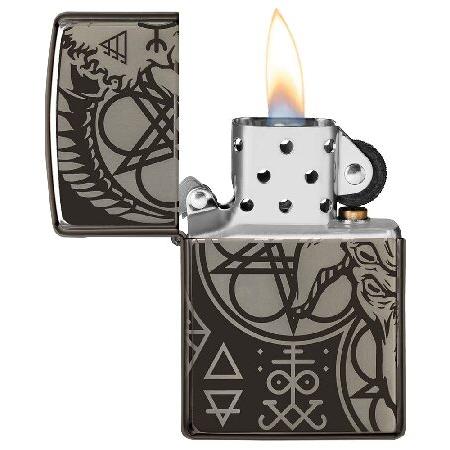 Zippo Occult Design High Polish Black Pocket Lighter並行輸入