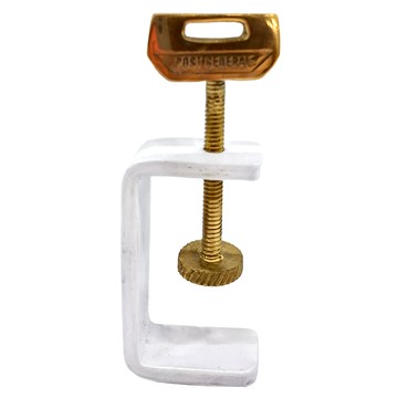 POST GENERAL 黃銅桌邊固定夾 淨白色  1個