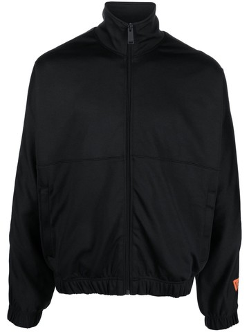 Heron Preston - logo-patch tracktop - men - Cotton/Polyester/Polyester - XXL - Black