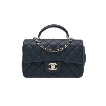CHANEL AS2431 經典提把翻蓋包鏈條包 / 迷你
