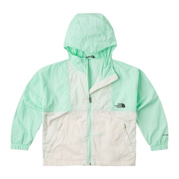 The North Face 北臉 外套 兒童 男童 女童 運動連帽外套 防風 防曬 TEEN UPF WIND JACKET 白綠 NF0A8998XOE