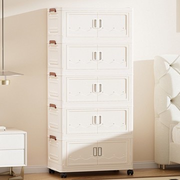 加厚多層收納櫃儲物櫃家用玩具零食免安裝折疊整理箱子臥室置物櫃