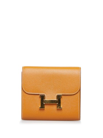 Hermès - 1968 pre-owned Constance wallet - women - Calf Leather - One Size - Brown