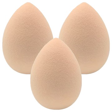 Solone QQ彈力美妝蛋 水滴型  米色  3個