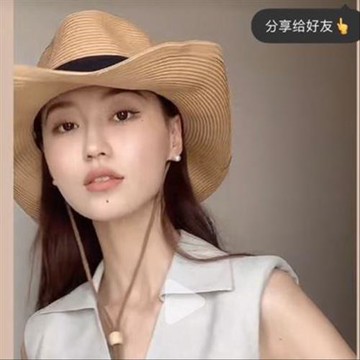 七顆同款遮陽草帽大頭圍女帽情侶款海邊防曬大碼爵士帽牛仔帽男帽