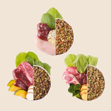 Puffy Paw派特芙德-低溫慢烘健康糧(小顆粒/適中顆粒) 300g x3入組 (購買第二件贈送寵物玩具x1包)