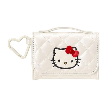 【震撼精品百貨】Hello Kitty_凱蒂貓~日本SANRIO三麗鷗 KITTY零錢包附扣環鑰匙圈-白菱格紋*64904