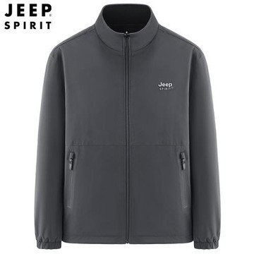 JEEP吉普男裝雙面穿夾克男2025秋冬新款加絨保暖搖粒絨休閑外套男