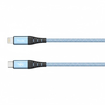 HODA 好貼 W3 USB-C-LIGHTNING 磁吸收納編織快充線 USB2.0 27W  1.2m  藍色  1條