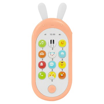 NEW WIS 小牛津 哈囉!小手機，6個月以上適用，趣味音效，模擬通話，雙語學習，按鍵設計  粉橘色  1組