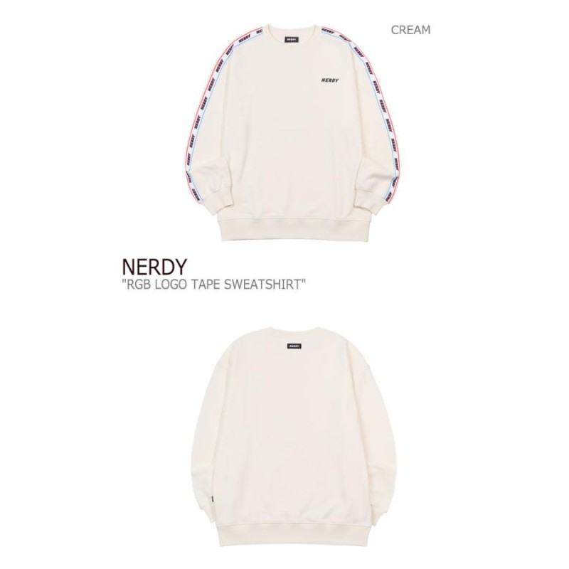 ノルディ トレーナー NERDY RGB LOGO TAPE SWEATSHIRT RGB ロゴ テープ スウェットシャツ BLACK PURPLE  CREAM PNES21KC19010/170 ノルディー 長袖 ウェア | LINEショッピング