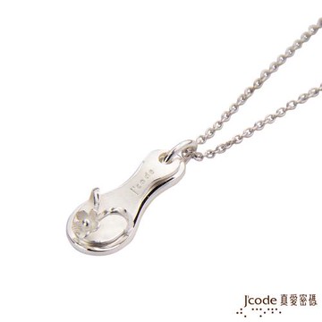 Jcode真愛密碼 花兒小鞋子純銀墜子 送白鋼項鍊
