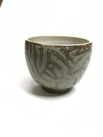 曾永鴻  灰釉刻花杯