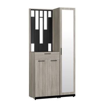 MUNA家居 威尼斯3.3X6.5尺屏風鞋櫃(全組)(1880+1882+9688) 100X38X197cm