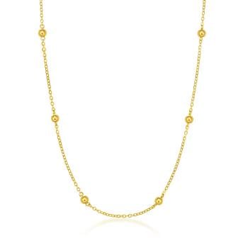 Essence「永」 小圓珠O字鍊 黃金項鍊_計價黃金