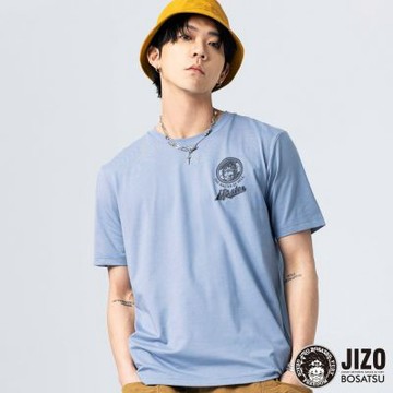 地藏小王 BLUE WAY – 側臉街頭圖文編排短TEE(淺藍)