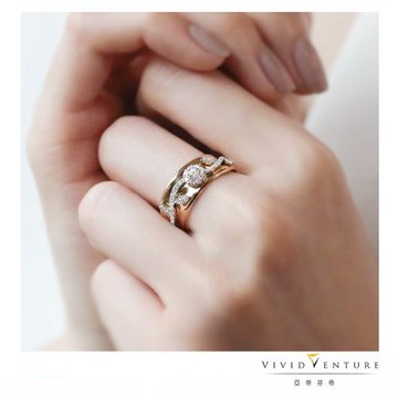 亞帝芬奇 35分 天然真鑽 鑽石 戒指 仲夏夜之夢 18K金台