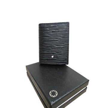 MONTBLANC 4810系列 MB130929內鋼印LOGO樹皮壓紋皮革4卡卡片包禮盒組贈原廠紙袋