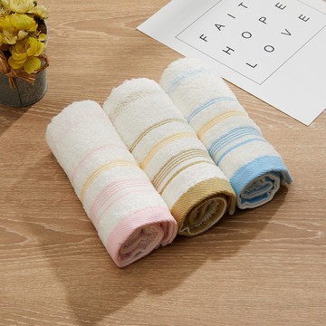 630-13亮星彩條毛巾-3入