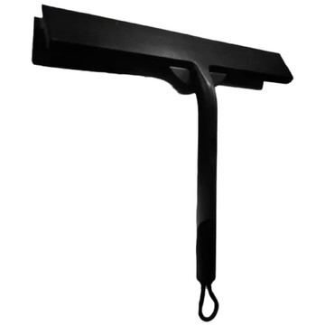 質感玻璃刮刀 矽膠包覆 鐵質內芯設計 磁吸式壁座  黑色  1個