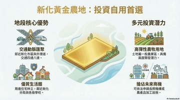 新化分局旁臨6米路824坪農地｜台南市新化區新化段太子廟小段