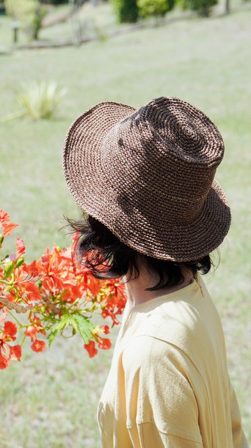 P+線飾系列紳士草帽 - 秋葉咖