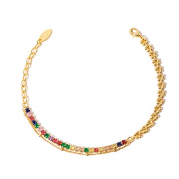 ANGEL 彩耀晶鑽麥穗拼接華麗手鍊項鍊(手鍊項鍊可選)