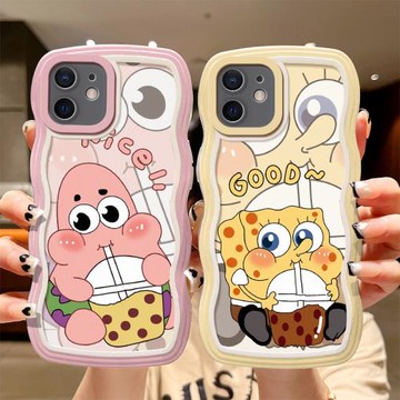 適用蘋果11pro手機殼卡通全包a2217時尚簡約iphone11promax保護套a2223海綿寶寶pg11可愛女。平果11pr0軟殼