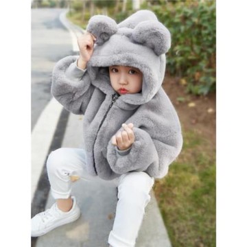 兒童外套女秋冬新款加厚男女童皮草水貂絨洋氣公主嬰兒寶寶毛毛衣