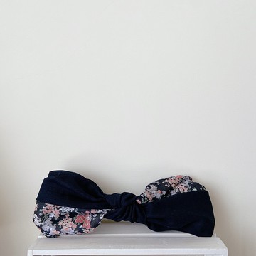 心願 碎花 雙層單扭結髮帶 ggoomstudio