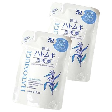 KUMANO 熊野油脂 麗白薏仁泡沫洗面乳 補充包 150ml  2包