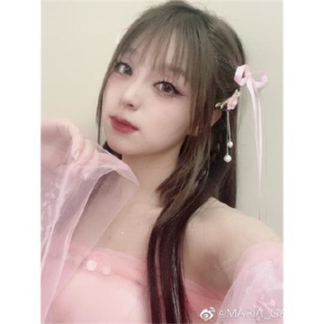 浪姐4美依禮芽同款新中式國風流蘇發夾小桃花側邊夾粉色配飾頭飾