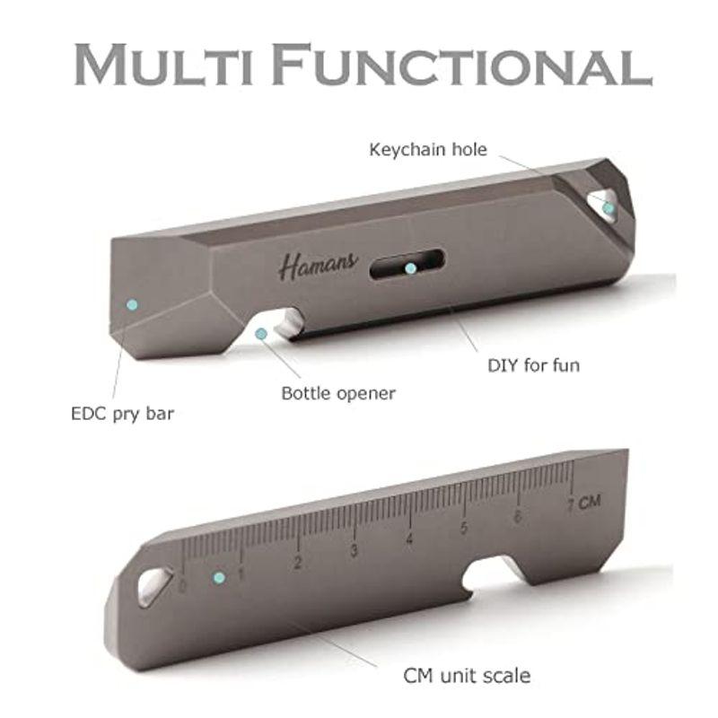 Hamans チタニウム EDC プライバー 栓抜き機能 ポータブルマルチツール