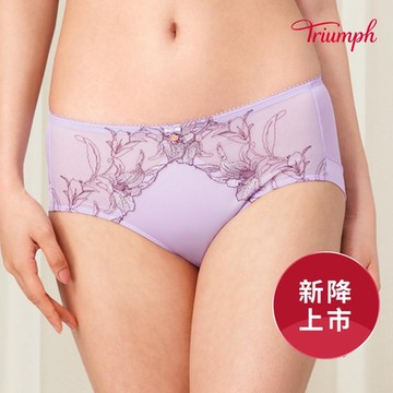 黛安芬-FLORALE 清新芳蘭系列 中腰平口內褲 M-EEL 丁香紫