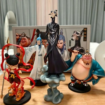 臺灣/✨擺件 手辦貨動漫鬧海哪吒三太子之魔童降世手辦敖丙手擺件模型玩具公仔