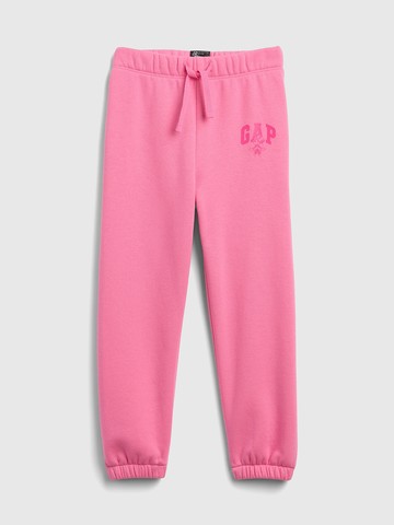 女幼童裝 Logo印花束口抽繩鬆緊運動褲-粉紅色