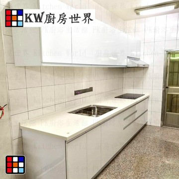 高雄 系統廚具 客製化 廚櫃 流理台 工廠直營 一字型流理台 人造石檯面 【KW廚房世界】【APP滿額下單10%點數(單一帳號最高5000點)】1/31止