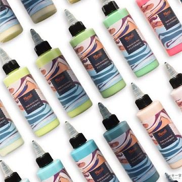 油畫顏料 莫蘭迪色丙烯顏料高級灰擠壓式500ml大瓶 墻繪幼兒園兒童畫室顏料