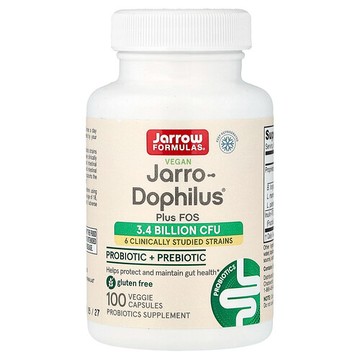 Jarrow Formulas, 全素 Jarro-Dophilus® + FOS，100 粒素食膠囊
