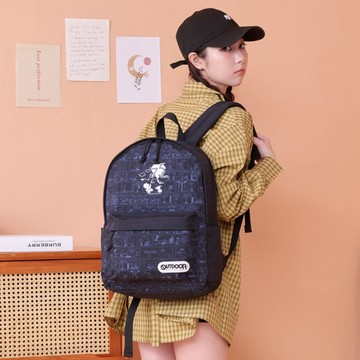【OUTDOOR】史努比SNOOPY-75週年後背包-大-黑色 ODP24Q01BK