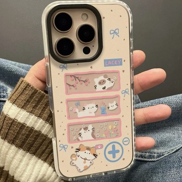 新品熱賣..小貓咪扭蛋機iPhone16/15ProMax蘋果手機殼14/13/12白邊防摔11軟7